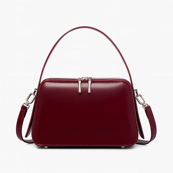 Bolsa Feminina em Couro Vegano Premium Vermelho | Modelo de Ombro