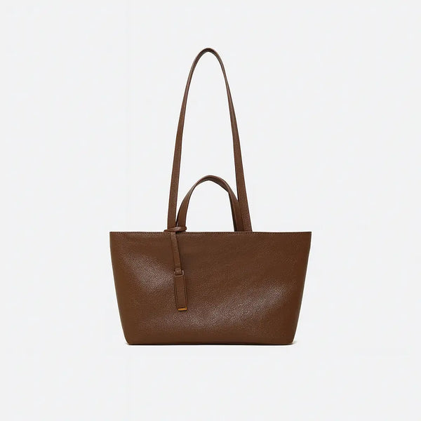 Bolsa Tote Marrom | Couro Vegano Premium e Alça Ombro